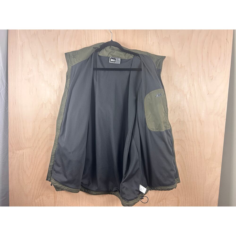 REI Men’s XXL Olive Green Hooded Full Zip Lightweight Jacket - Picture 6 of 12